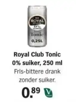 Albert Heijn Royal Club Tonic 0% suiker aanbieding