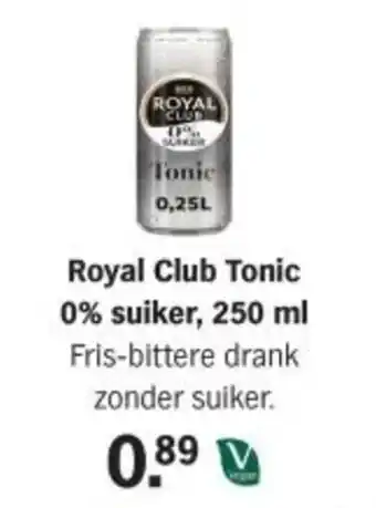 Albert Heijn Royal Club Tonic 0% suiker aanbieding