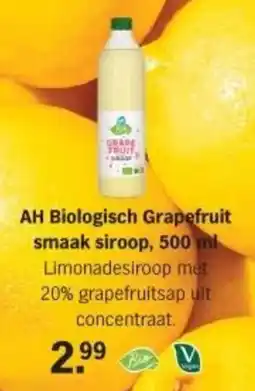 Albert Heijn AH Biologisch Grapefruit smaak siroop aanbieding