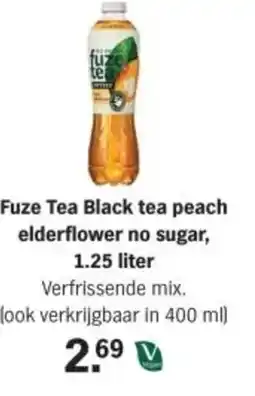 Albert Heijn Fuze Tea Black tea peach elderflower no sugar aanbieding