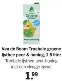 Albert Heijn Van de Boom Troebele groene ijsthee peer & honing aanbieding
