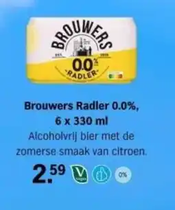 Albert Heijn Brouwers Radler 0.0%, aanbieding