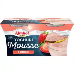 Albert Heijn Almhof Yoghurt mousse aardbei aanbieding