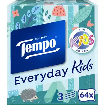 Albert Heijn Tempo Tissues everyday kids 3-laags aanbieding