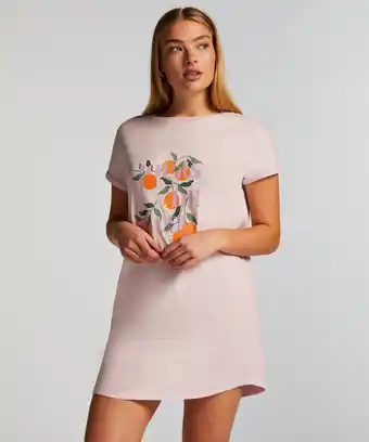 Hunkemoller Hunkemöller Nachthemd ronde hals Roze aanbieding