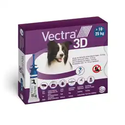 Zooplus 3x3,6ml Vectra 3D voor Honden van 10 tot 25 kg aanbieding