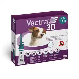 Zooplus 3x1,6ml Vectra 3D für Hunde von 4 bis 10 kg aanbieding