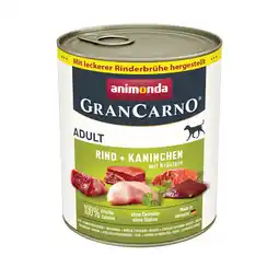 Zooplus Voordeelpakket animonda GranCarno Original Adult 12 x 800 g - Rundvlees + Konijn met Kruiden aanbieding