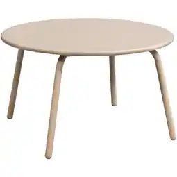 Leen Bakker Bijzettafel Montreal - zand/metaal - 36xØ60 cm - Leen Bakker aanbieding