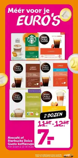 Coop Nescafé of Starbucks Dolce Gusto koffiecups aanbieding