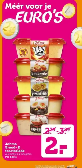 Coop Johma Brood & toastsalade aanbieding