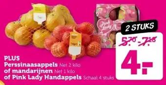 Coop PLUS Perssinaasappels of mandarijnen of Pink Lady Handappels aanbieding