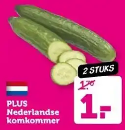 Coop PLUS Nederlandse komkommer aanbieding