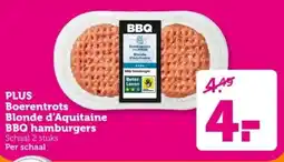 Coop PLUS Boerentrots Blonde d'Aquitaine BBQ hamburgers aanbieding