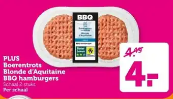 Coop PLUS Boerentrots Blonde d'Aquitaine BBQ hamburgers aanbieding