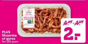 Coop PLUS Shoarma of gyros aanbieding