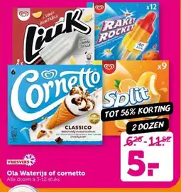Coop Ola Waterijs of cornetto aanbieding