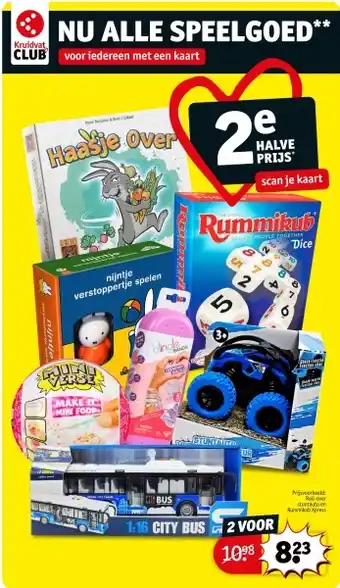 Kruidvat Roll-over stuntauto en Rummikub Xpress aanbieding