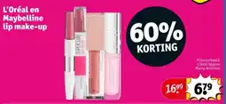 Kruidvat L'Oréal en Maybelline lip make-up aanbieding