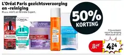 Kruidvat L'Oréal Paris gezichtsverzorging en reiniging aanbieding