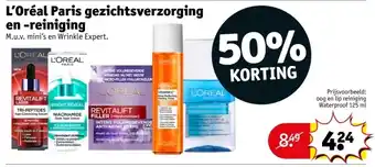 Kruidvat L'Oréal Paris gezichtsverzorging en reiniging aanbieding