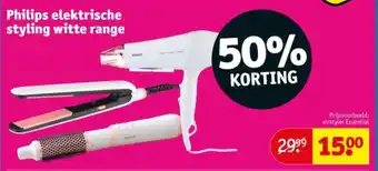 Kruidvat Philips elektrische styling witte range aanbieding