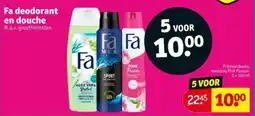 Kruidvat Fa deodorant en douche aanbieding
