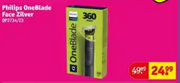 Kruidvat Philips OneBlade Face Zilver QP2734/23 aanbieding