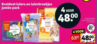Kruidvat Kruidvat luiers en luierbroekjes jumbo pack aanbieding