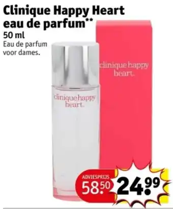 Kruidvat Clinique Happy Heart eau de parfum aanbieding