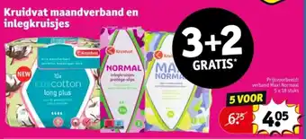 Kruidvat Kruidvat maandverband en inlegkruisjes aanbieding