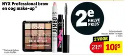 Kruidvat NYX Professional brow en oog make-up aanbieding