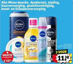 Kruidvat Alle Nivea douche, deodorant, styling, haarverzorging, gezichtsreiniging, hand en lichaamsverzorging aanbieding