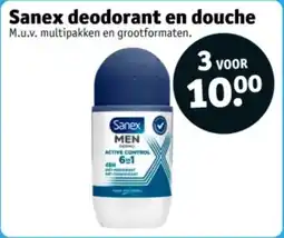 Kruidvat Sanex deodorant en douche aanbieding