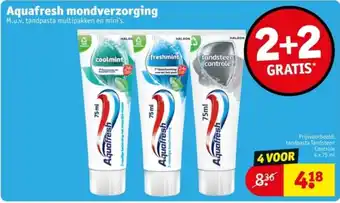 Kruidvat Aquafresh mondverzorging aanbieding