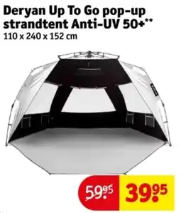 Kruidvat Deryan Up To Go pop-up strandtent Anti-UV 50+ aanbieding