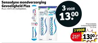 Kruidvat Sensodyne mondverzorging Gevoeligheid Plus aanbieding