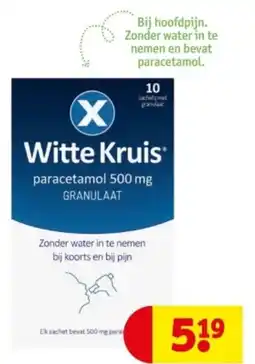 Kruidvat Witte Kruis paracetamol aanbieding
