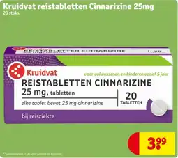 Kruidvat Kruidvat reistabletten Cinnarizine aanbieding