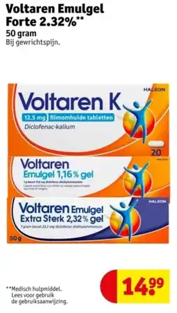 Kruidvat Voltaren Emulgel Forte 2.32% aanbieding
