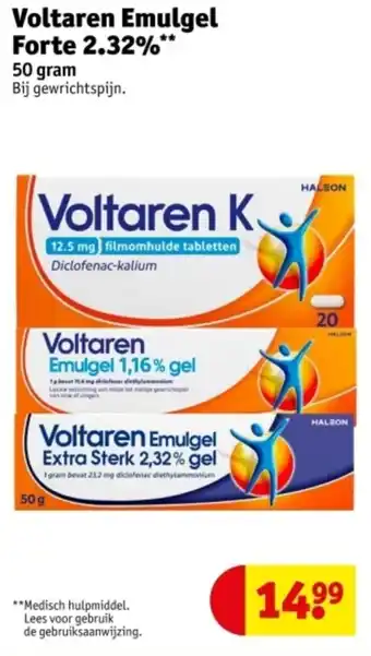 Kruidvat Voltaren Emulgel Forte 2.32% aanbieding