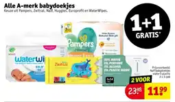 Kruidvat Alle A-merk babydoekjes aanbieding