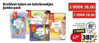 Kruidvat Kruidvat luiers en luierbroekjes jumbo pack aanbieding