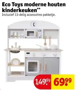 Kruidvat Eco Toys moderne houten kinderkeuken aanbieding