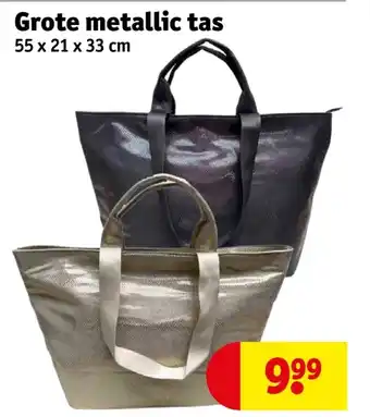 Kruidvat Grote metallic tas aanbieding