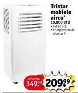 Kruidvat Tristar mobiele airco 10.000 BTU aanbieding