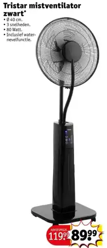 Kruidvat Tristar mistventilator zwart aanbieding