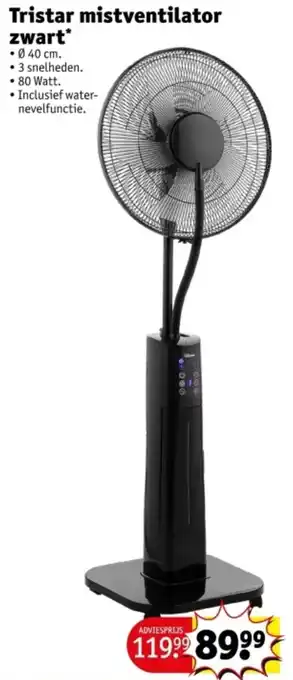 Kruidvat Tristar mistventilator zwart aanbieding
