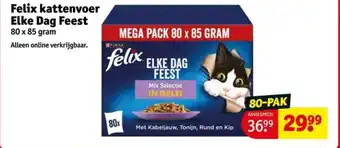 Kruidvat Felix kattenvoer Elke Dag Feest aanbieding