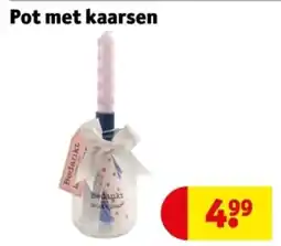 Kruidvat Pot met kaarsen aanbieding